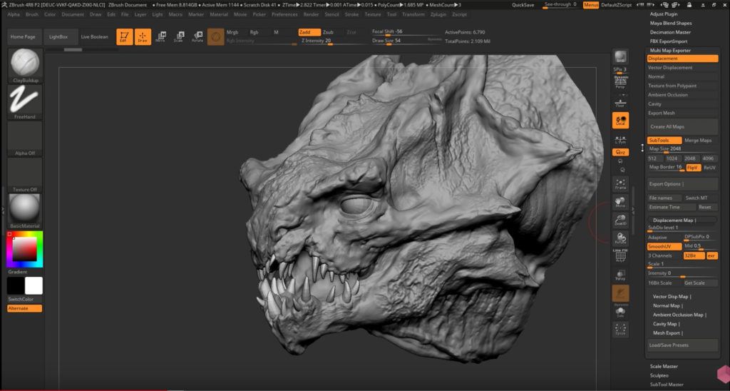 displacement zbrush arnold