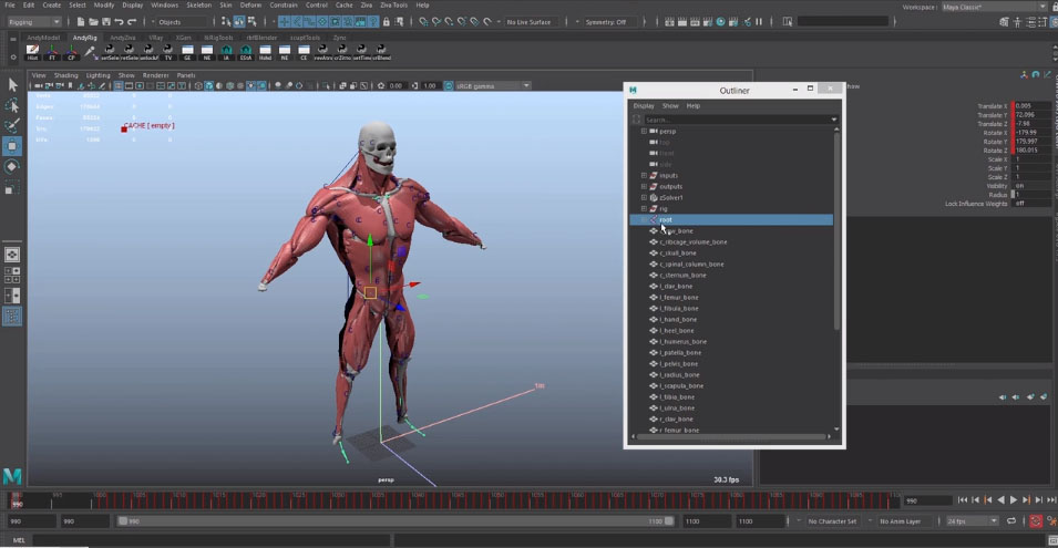 Simulation the muscle in Maya by Ziva VFX_0000_Layer 12 - 3DArt