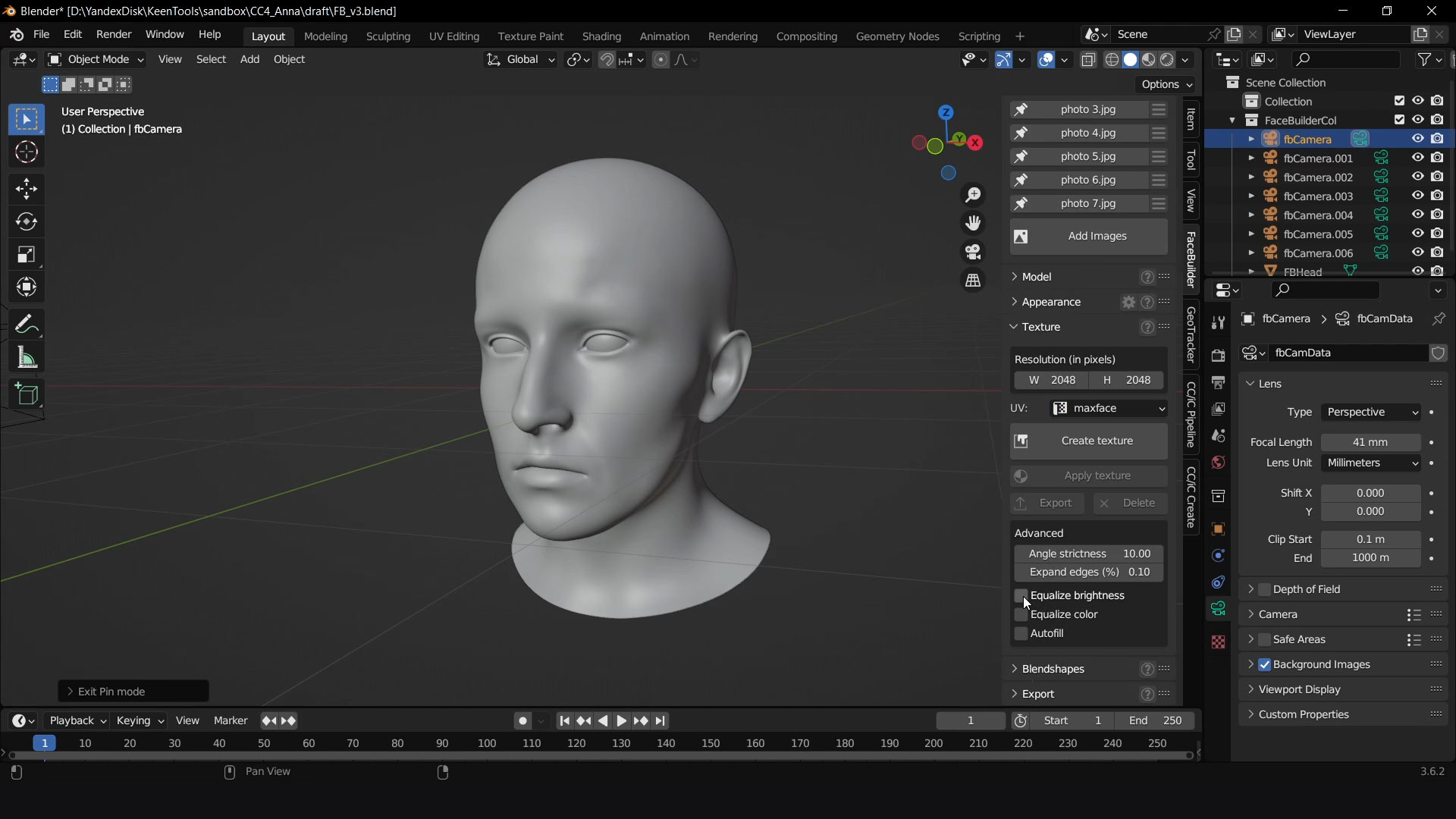 Facebuilder-creating-3d-characters-from-photos Blender - 3dart